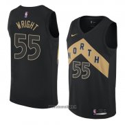 Maillot Tornto Raptors Delon Wright No 55 Ville 2018 Noir