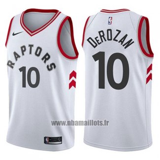 Maillot Tornto Raptors Demar Derozan No 10 2017-18 Blanc