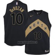 Maillot Tornto Raptors Derozan No 10 Ville 2017-18 Noir