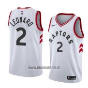 Maillot Tornto Raptors Kawhi Leonard No 2 Association 2017-18 Blanc