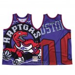 Maillot Tornto Raptors Personnalise NO 0 Mitchell & Ness Big Face Volet