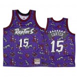 Maillot Tornto Raptors Vince Carter No 15 Hardwood Classics Tear Up Pack Volet