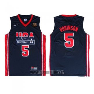 Maillot USA 1992 David Robinson No 5 Noir