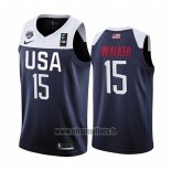 Maillot USA Kemba Walker No 15 2019 FIBA Basketball World Cup Bleu