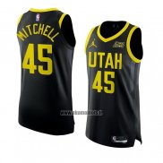 Maillot Utah Jazz Donovan Mitchell NO 45 Statement Authentique 2022-23 Noir