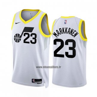 Maillot Utah Jazz Lauri Markkanen NO 23 Association 2022-23 Blanc