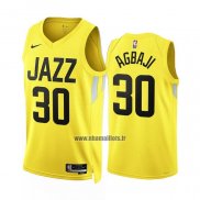 Maillot Utah Jazz Ochai Agbaji NO 30 Icon 2022-23 Jaune