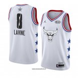 Maillot All Star 2019 Chicago Bulls Zach Lavine No 8 Blanc