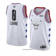 Maillot All Star 2019 Chicago Bulls Zach Lavine No 8 Blanc