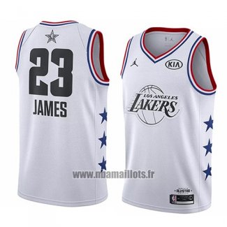 Maillot All Star 2019 Los Angeles Lakers Lebron James No 23 Blanc