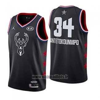 Maillot All Star 2019 Milwaukee Bucks Giannis Antetokounmpo No 34 Noir