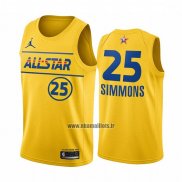 Maillot All Star 2021 Philadelphia 76ers Ben Simmons No 25 Or