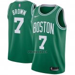 Maillot Boston Celtics Jaylen Brown NO 7 Icon 2020-21 Vert