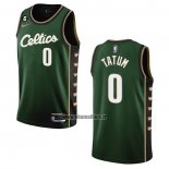 Maillot Boston Celtics Jayson Tatum NO 0 Ville 2022-23 Vert