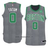 Maillot Boston Celtics Jayson Tatum No 0 Noel 2018 Vert