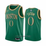 Maillot Boston Celtics Jayson Tatum No 0 Ville Vert