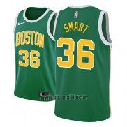 Maillot Boston Celtics Marcus Smart No 36 Earned 2018-19 Vert
