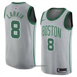 Maillot Boston Celtics Shane Larkin No 8 Ville 2018 Gris