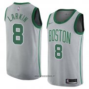 Maillot Boston Celtics Shane Larkin No 8 Ville 2018 Gris
