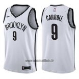 Maillot Brooklyn Nets Demarre Carroll No 9 Association 2017-18 Blanc