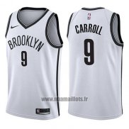 Maillot Brooklyn Nets Demarre Carroll No 9 Association 2017-18 Blanc