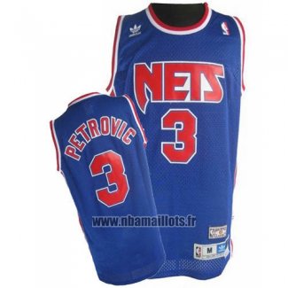 Maillot Brooklyn Nets Drazen Petrovic No 5 Retro Bleu