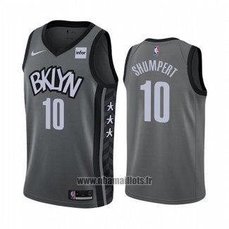 Maillot Brooklyn Nets Iman Shumpert No 10 Statement Edition Gris