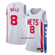 Maillot Brooklyn Nets Patty Mills NO 8 Classic 2022-23 Blanc