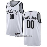 Maillot Brooklyn Nets Personnalise 2017-18 Blanc