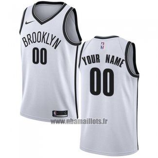 Maillot Brooklyn Nets Personnalise 2017-18 Blanc