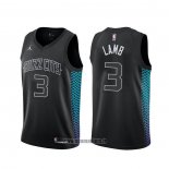 Maillot Charlotte Hornets Jeremy Lamb NO 3 Ville Noir