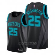 Maillot Charlotte Hornets P.j. Washington No 25 Ville 2018-19 Noir