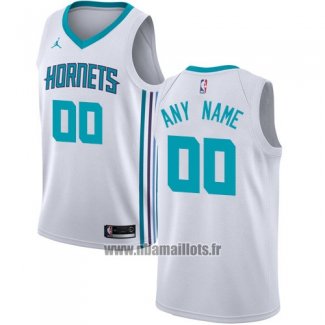 Maillot Charlotte Hornets Personnalise 2017-18 Blanc