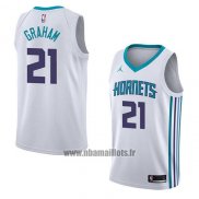 Maillot Charlotte Hornets Treveon Graham No 21 Association 2018 Blanc