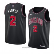 Maillot Chicago Bulls Jabari Parker No 2 Statement 2018 Noir