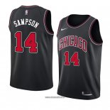 Maillot Chicago Bulls Jakarr Sampson No 14 Statement 2018 Noir