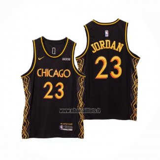 Maillot Chicago Bulls Michael Jordan No 23 Ville 2020-21 Noir