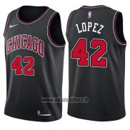 Maillot Chicago Bulls Robin Lopez No 42 Statement 2017-18 Noir