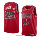 Maillot Chicago Bulls Walt Lemon Jr. No 25 Icon 2018 Rouge