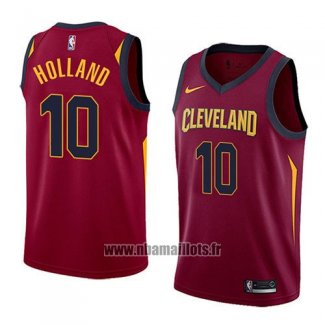 Maillot Cleveland Cavaliers John Holland No 10 Icon 2018 Rouge