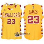 Maillot Cleveland Cavaliers Lebron James No 23 Retro Jaune