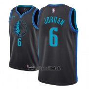 Maillot Dallas Mavericks Deandre Jordan No 6 Ville 2018-19 Bleu