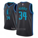 Maillot Dallas Mavericks Devin Harris No 34 Ville 2018-19 Bleu