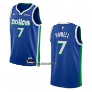 Maillot Dallas Mavericks Dwight Powell NO 7 Ville 2022-23 Bleu