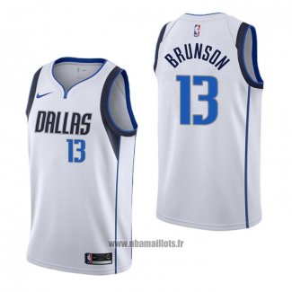 Maillot Dallas Mavericks Jalen Brunson NO 13 Association Blanc