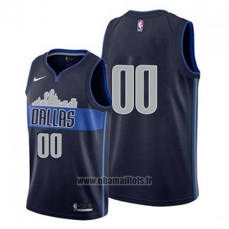 Maillot Dallas Mavericks Personnalise Statement 2017-18 Bleu