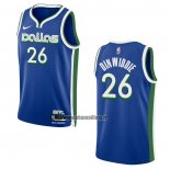 Maillot Dallas Mavericks Spencer Dinwiddie NO 26 Ville 2022-23 Bleu