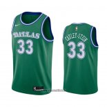 Maillot Dallas Mavericks Willie Cauley-Stein No 33 Hardwood Classics 2020-21 Vert