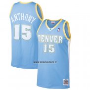 Maillot Denver Nuggets Carmelo Anthony NO 15 Mitchell & Ness 2003-04 Bleu