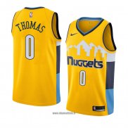 Maillot Denver Nuggets Isaiah Thomas No 0 Statement 2018 Jaune